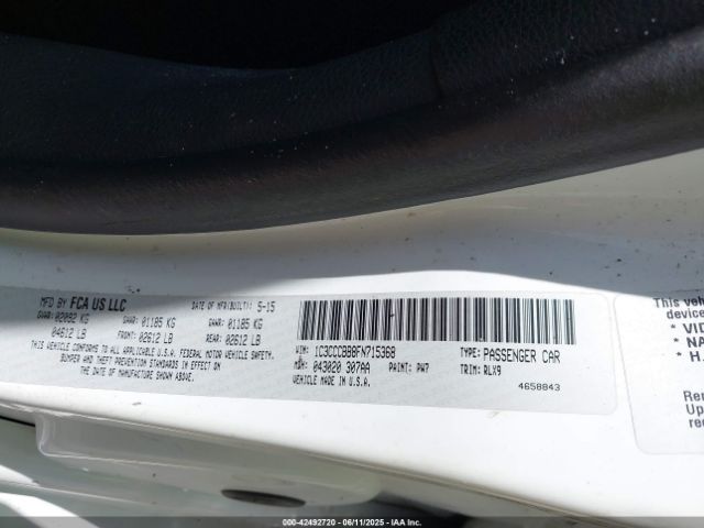 1C3CCCBB8FN715368 Chrysler 200 S