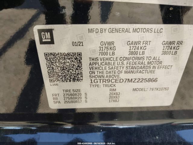 1GTR9CED7MZ225866 GMC l84 - di, alum, gen 5, var 2