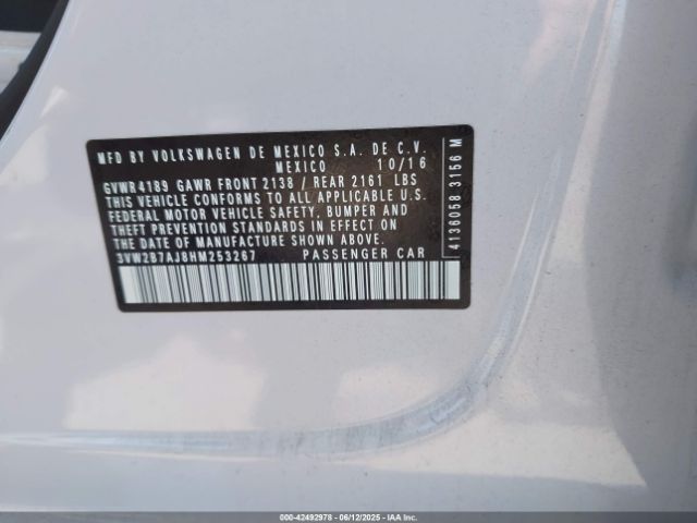 3VW2B7AJ8HM253267 Volkswagen 1.4 tsi
