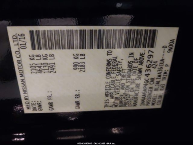 2016 NISSAN MAXIMA 1N4AA6AP4GC436297 Photo 8