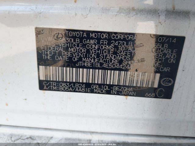 2014 LEXUS GS 350 JTHBE1BL4E5044244 Photo 8