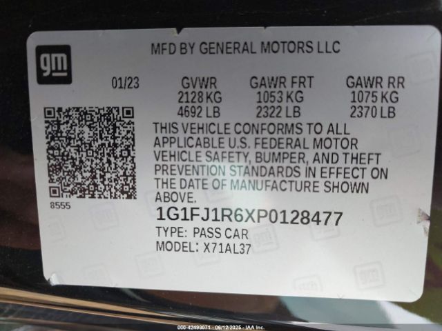 2023 CHEVROLET CAMARO 1G1FJ1R6XP0128477 Photo 8