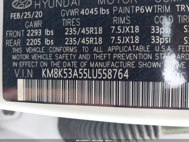 2020 HYUNDAI KONA KM8K53A55LU558764 Photo 8