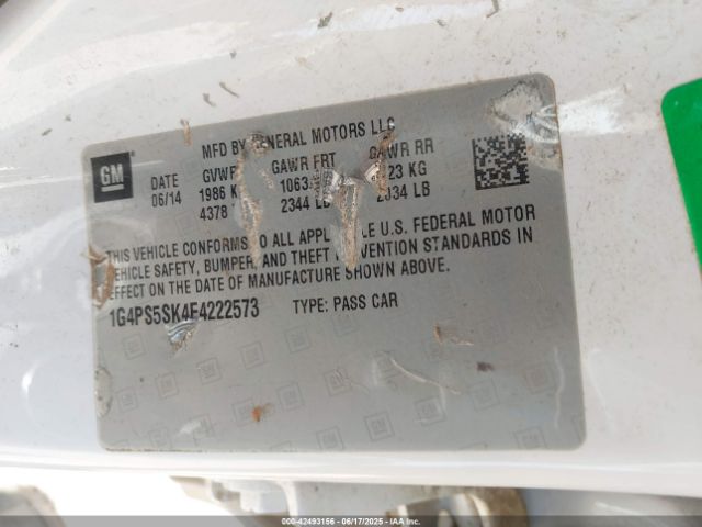 1G4PS5SK4E4222573 Buick lea