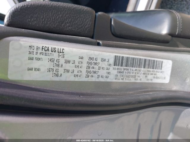 2016 JEEP GRAND CHEROKEE 1C4RJFAG6GC420339 Photo 8