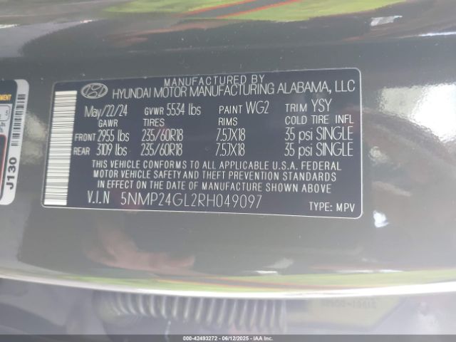 2024 HYUNDAI SANTA FE 5NMP24GL2RH049097 Photo 8