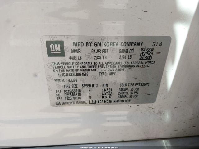 2020 BUICK ENCORE KL4CJESB3LB084503 Photo 8