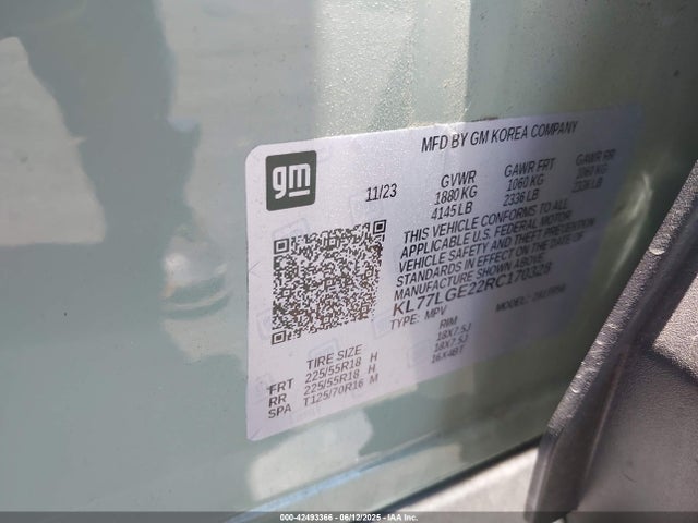 KL77LGE22RC170328 Chevrolet lih