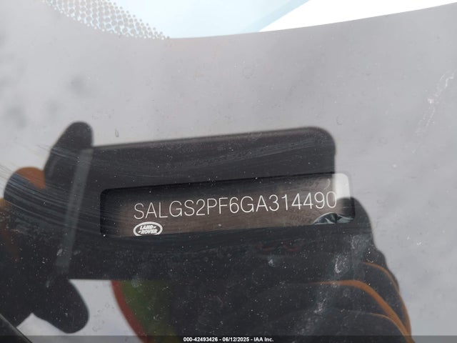 SALGS2PF6GA314490 Land Rover s/c lev3 sulev30