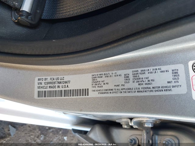 RAM 2022 2022 1C6RREBT7NN124477 Image 9