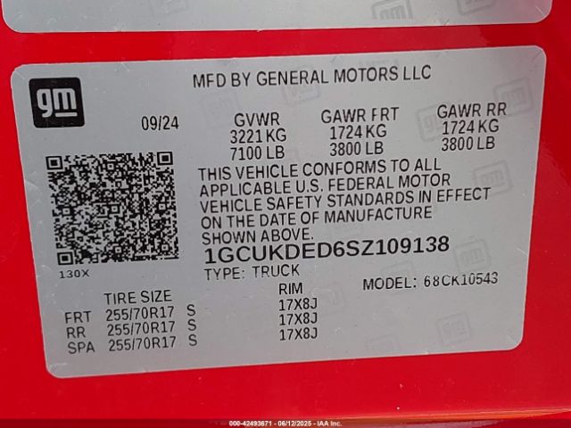 2025 CHEVROLET SILVERADO 1500 1GCUKDED6SZ109138 Photo 8