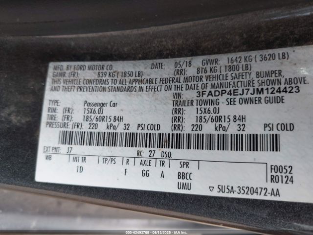 2018 FORD FIESTA 3FADP4EJ7JM124423 Photo 8
