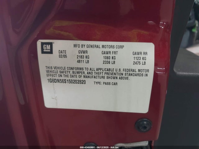 2005 CADILLAC CTS-V 1G6DN56S150202820 Photo 8