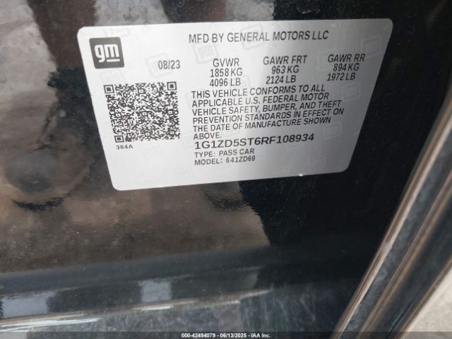 1G1ZD5ST6RF108934 Chevrolet Malibu Fwd 1lt