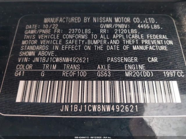 2022 NISSAN ROGUE SPORT JN1BJ1CW8NW492621 Photo 8