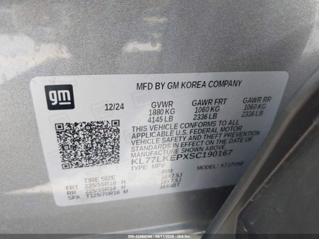 2025 CHEVROLET TRAX KL77LKEPXSC190167 Photo 8