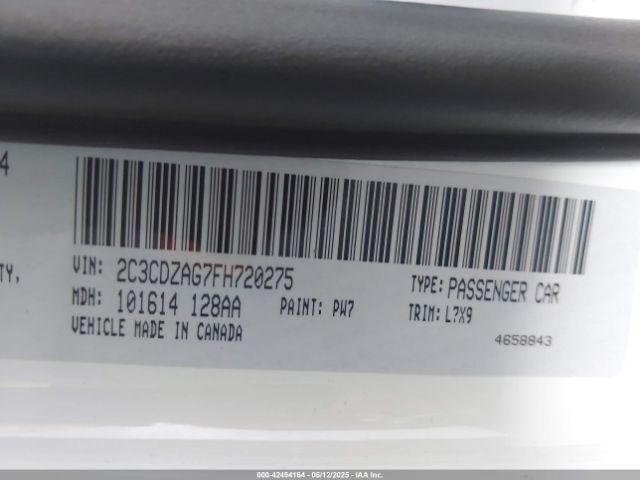 2015 DODGE CHALLENGER 2C3CDZAG7FH720275 Photo 8