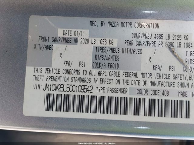 2012 MAZDA MAZDA5 JM1CW2BL5C0109542 Photo 8