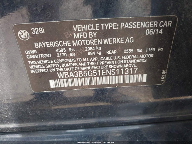 WBA3B5G51ENS11317 BMW 328I