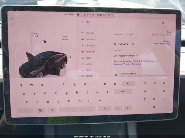 2022 TESLA MODEL 3 5YJ3E1EA6NF188649 Photo 6