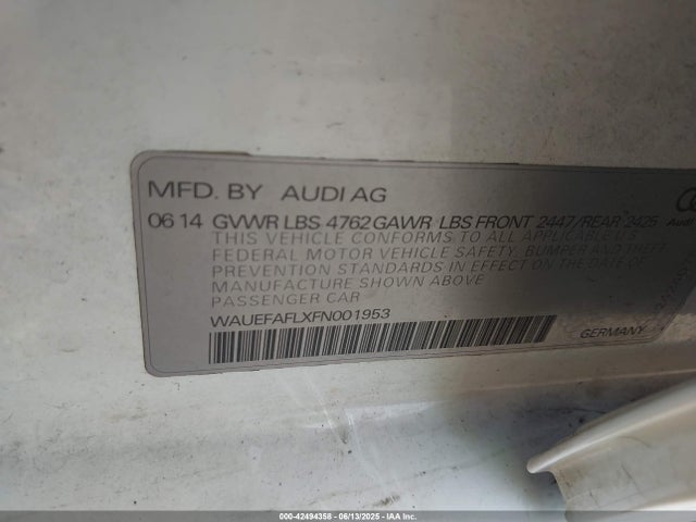 2015 AUDI A4 WAUEFAFLXFN001953 Photo 8