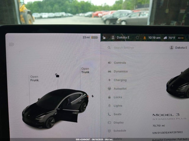 5YJ3E1EA1KF297953 Tesla MODEL 3