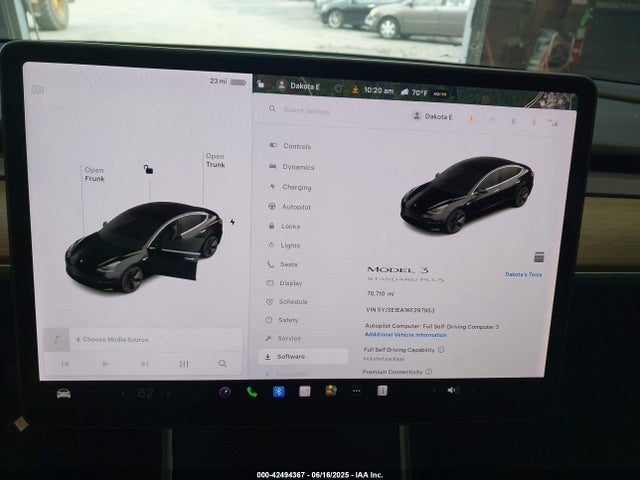 5YJ3E1EA1KF297953 Tesla MODEL 3