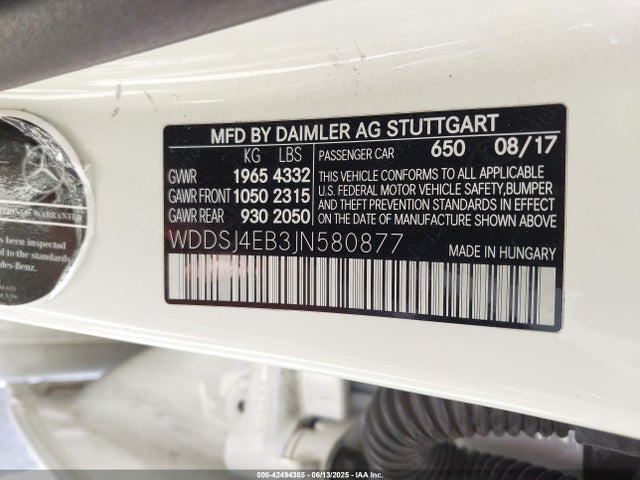 Mercedes-Benz m270 2018 WDDSJ4EB3JN580877 Image 9