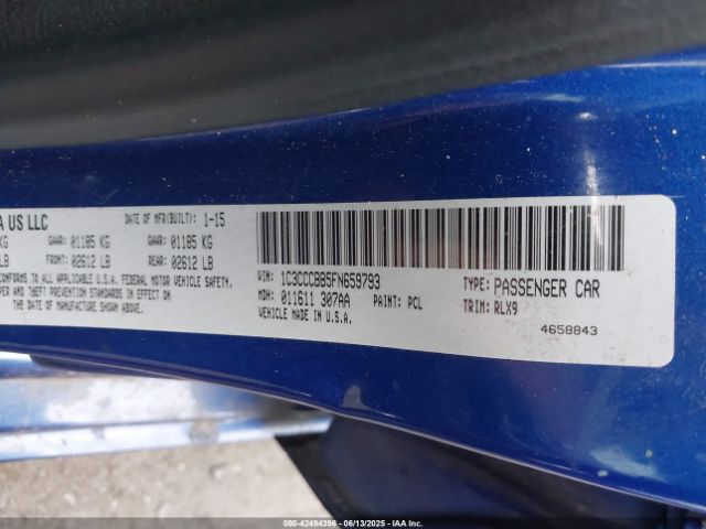 2015 CHRYSLER 200 1C3CCCBB5FN659793 Photo 8