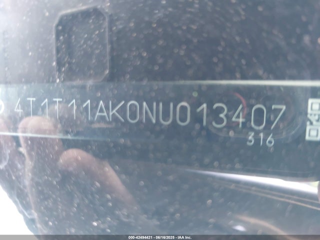 4T1T11AK0NU013407 Toyota a25a-fks