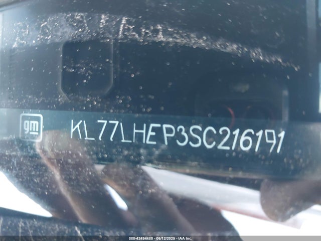 KL77LHEP3SC216191 Chevrolet Trax Fwd Lt