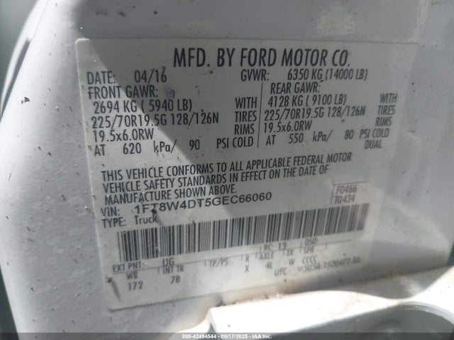 Ford 2016 2016 1FT8W4DT5GEC66060 Image 9