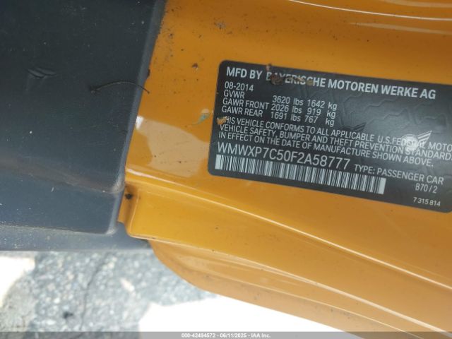 2015 MINI HARDTOP WMWXP7C50F2A58777 Photo 8
