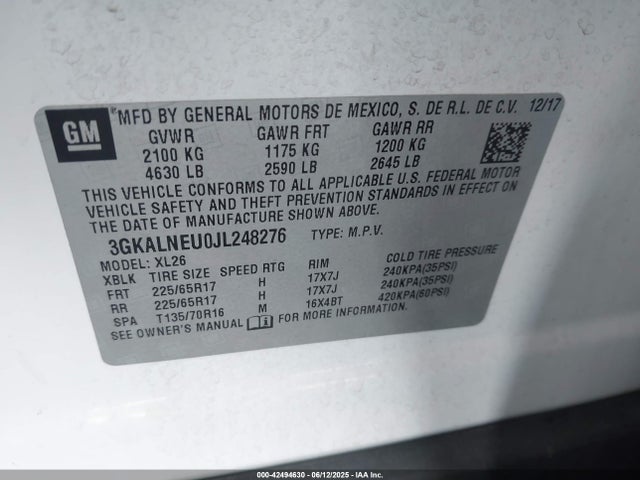 3GKALNEU0JL248276 GMC lh7 - urea, cri, vgt, alum