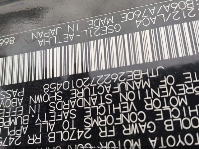 2007 LEXUS IS 350 JTHBE262272010458 Photo 8