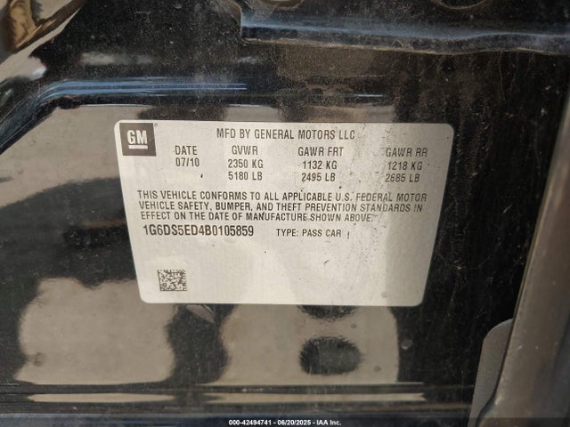 2011 CADILLAC CTS 1G6DS5ED4B0105859 Photo 8