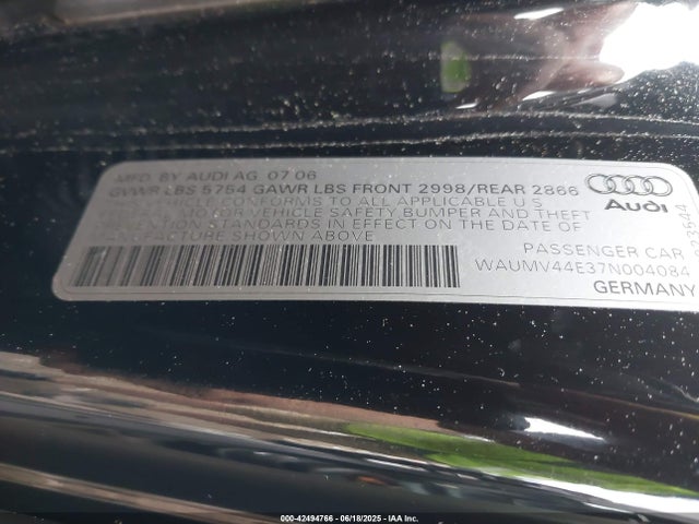 2007 AUDI A8 L WAUMV44E37N004084 Photo 8