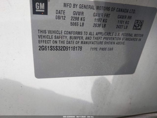2013 CADILLAC XTS 2G61S5S32D9118178 Photo 8