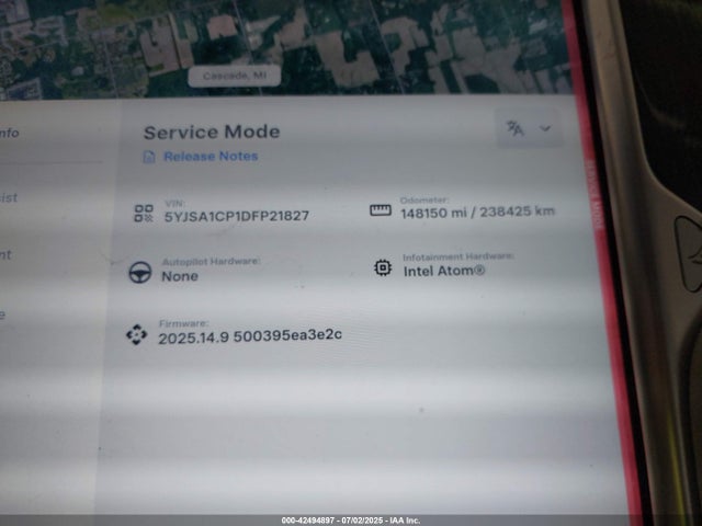 2013 TESLA MODEL S 5YJSA1CP1DFP21827 Photo 6