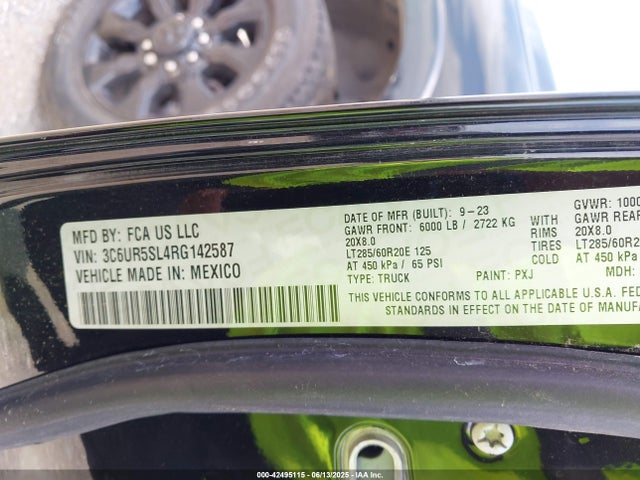 3C6UR5SL4RG142587 RAM 2500