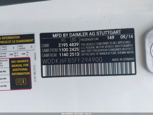 WDDKJ6FB5FF294900 Mercedes-Benz E 400