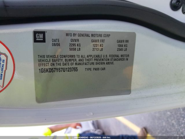 2007 CADILLAC DTS 1G6KD57Y67U123765 Photo 8