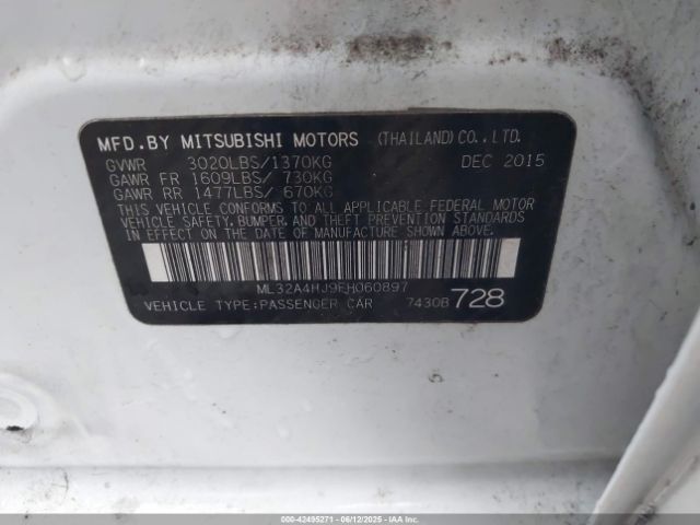 ML32A4HJ9FH060897 Mitsubishi 2015