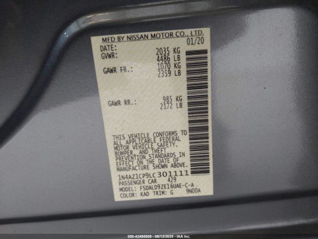 2020 NISSAN LEAF 1N4AZ1CP9LC301111 Photo 8