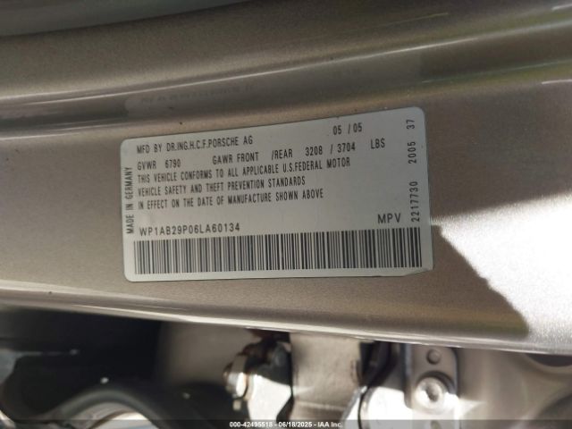 2006 PORSCHE CAYENNE WP1AB29P06LA60134 Photo 8