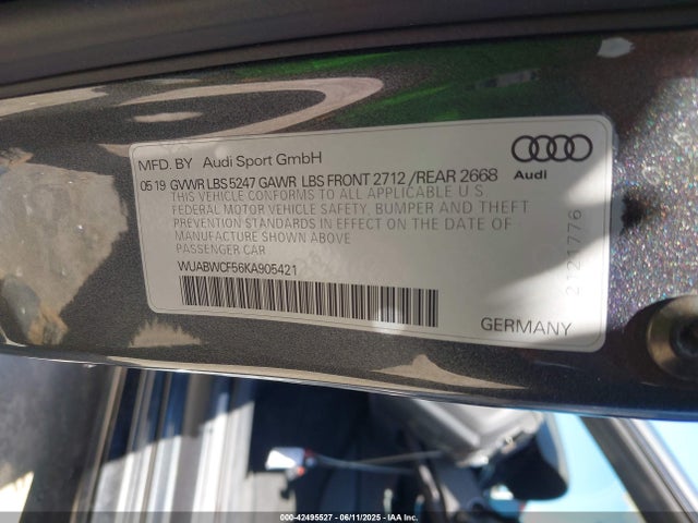 2019 AUDI RS 5 WUABWCF56KA905421 Photo 8