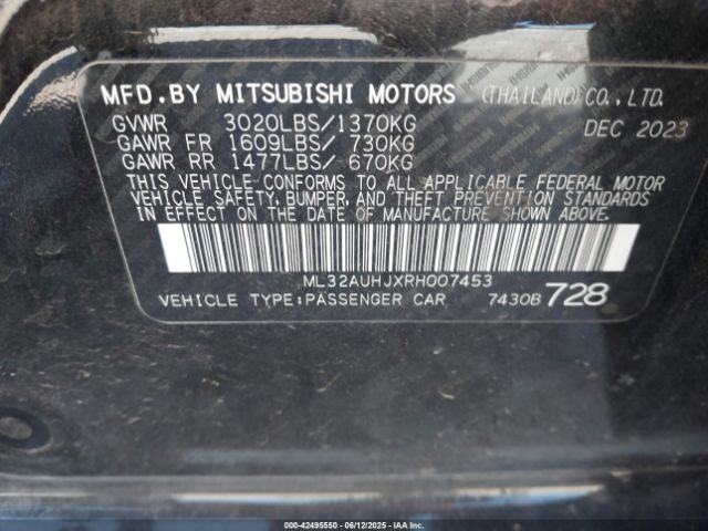 2024 MITSUBISHI MIRAGE ML32AUHJXRH007453 Photo 8