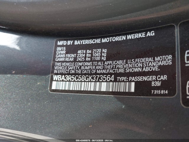 BMW 435i 2016 WBA3R5C58GK373564 Image 9