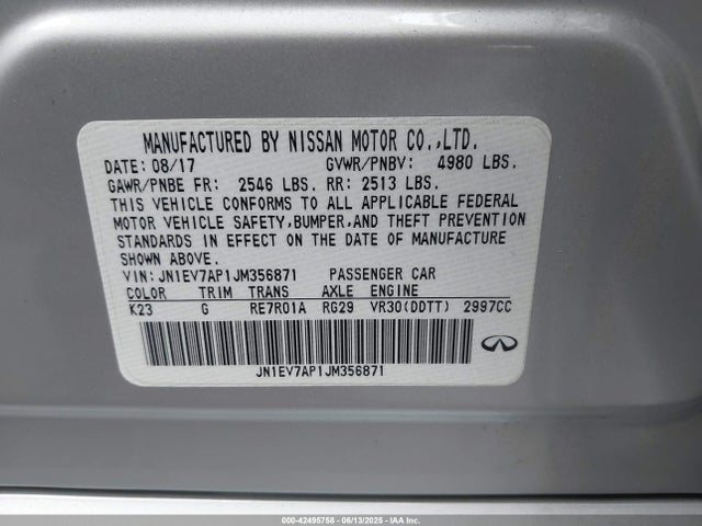 Infinity Q50 2018 JN1EV7AP1JM356871 Image 49