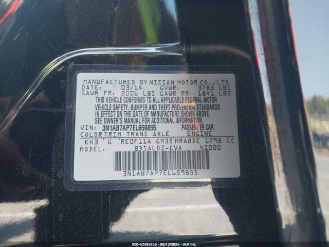Nissan 2014 2014 3N1AB7AP7EL659855 Image 9